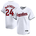 Johmsee C.Guardians #24 Triston McKenzie Player White Limited Home Stitched Jerseys