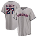 Johmsee C.Guardians #27 Austin Hedges Player Gray Game Home Stitched Jerseys