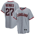 Johmsee C.Guardians #27 Austin Hedges Player Gray Home Game Stitched Jerseys