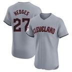 Johmsee C.Guardians #27 Austin Hedges Player Gray Road Limited Elite Home Stitched Jerseys