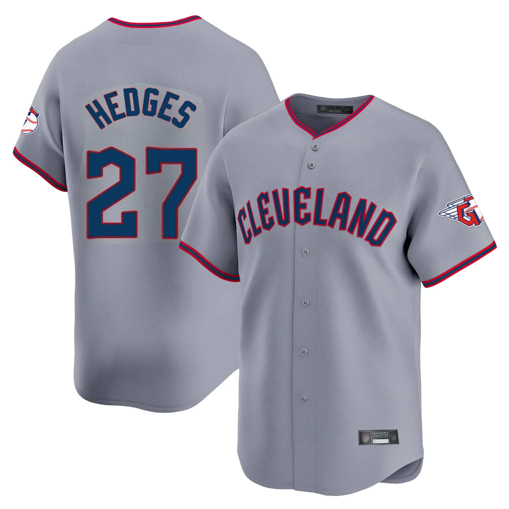 Johmsee C.Guardians #27 Austin Hedges Player Gray Road Limited Home Game Stitched Jerseys