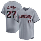 Johmsee C.Guardians #27 Austin Hedges Player Gray Road Limited Home Stitched Jerseys