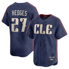 Johmsee C.Guardians #27 Austin Hedges Player Navy City Connect Limited Home Stitched Jerseys