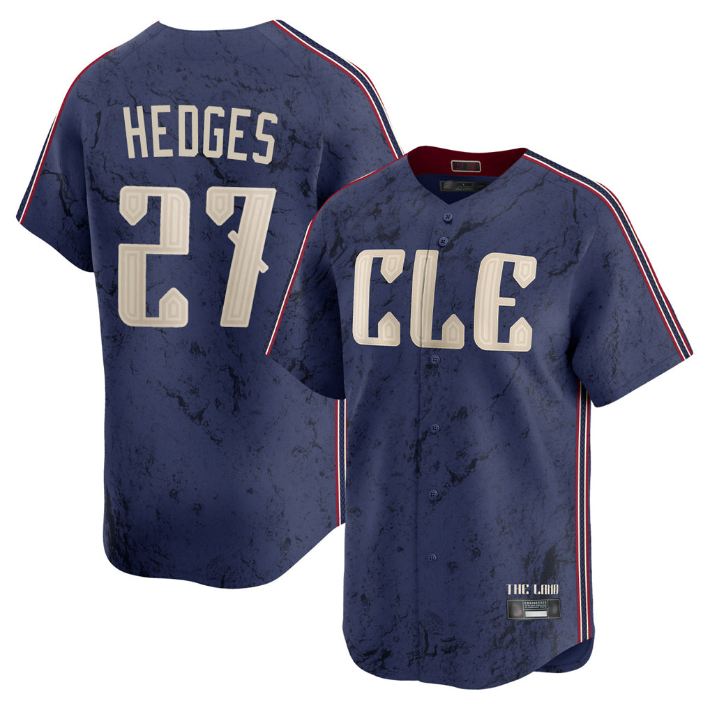 Johmsee C.Guardians #27 Austin Hedges Player Navy City Connect Limited Home Stitched Jerseys