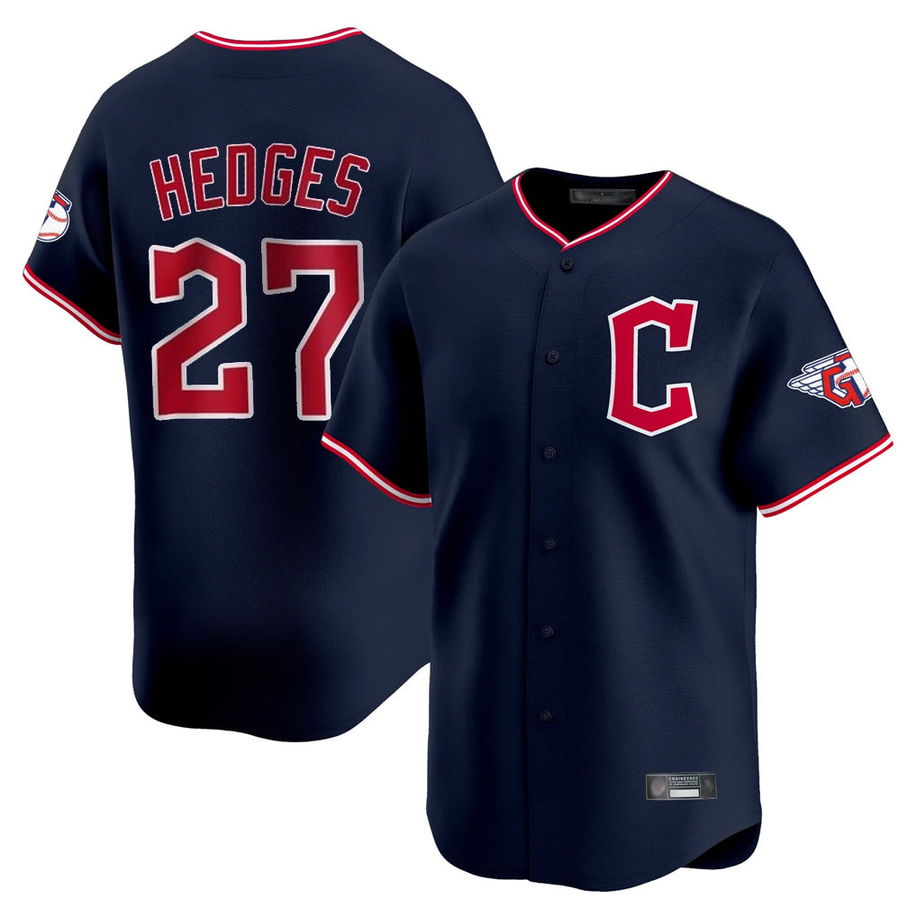 Johmsee C.Guardians #27 Austin Hedges Player Navy Limited Home Stitched Jerseys