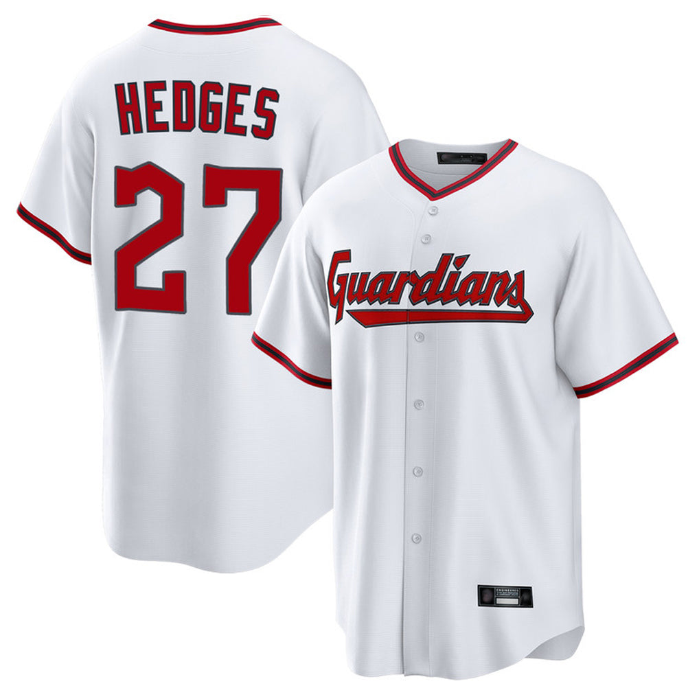 Johmsee C.Guardians #27 Austin Hedges Player White Game Home Stitched Jerseys