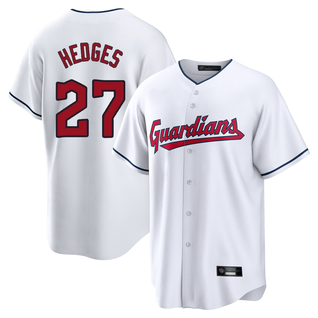 Johmsee C.Guardians #27 Austin Hedges Player White Home Game Stitched Jerseys