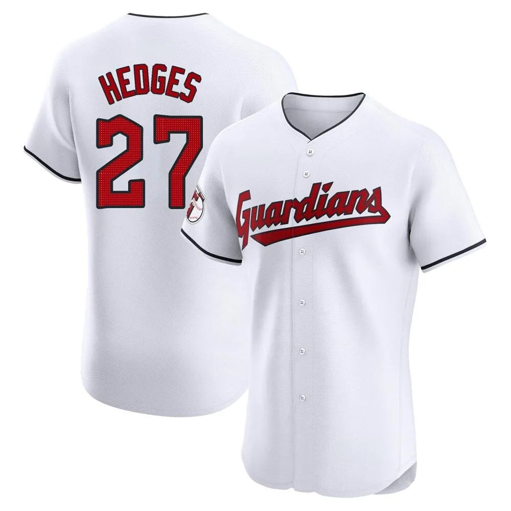 Johmsee C.Guardians #27 Austin Hedges Player White Limited Elite Home Stitched Jerseys