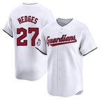 Johmsee C.Guardians #27 Austin Hedges Player White Limited Home Stitched Jerseys