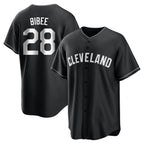 Johmsee C.Guardians #28 Tanner Bibee Player Black Home Game Stitched Jerseys