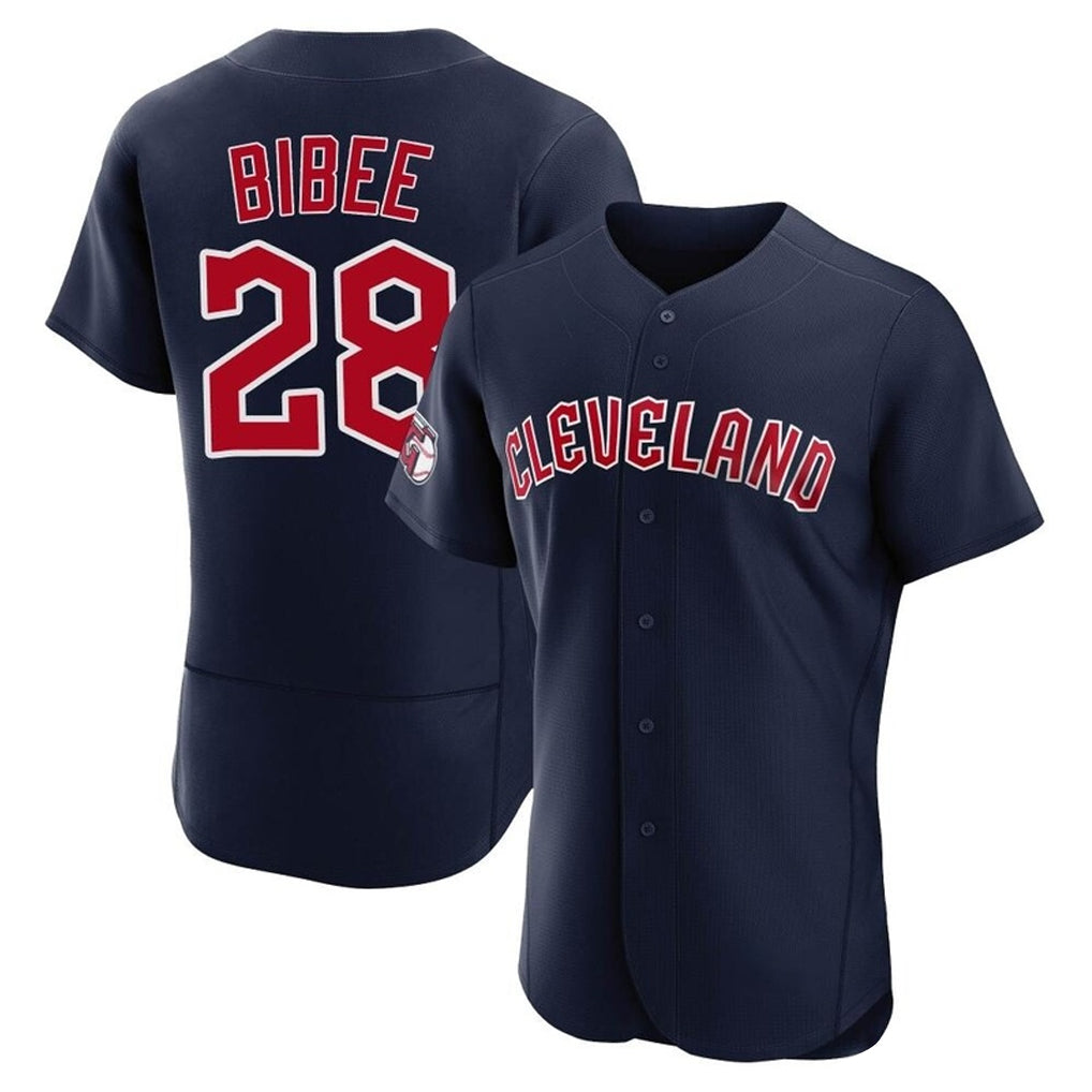 Johmsee C.Guardians #28 Tanner Bibee Player Navy Limited Elite Home Stitched Jerseys