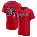 Johmsee C.Guardians #28 Tanner Bibee Player Red Limited Elite Home Stitched Jerseys