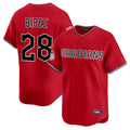Johmsee C.Guardians #28 Tanner Bibee Player Red Limited Home Stitched Jerseys