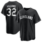 Johmsee C.Guardians #32 Gavin Williams Player Black Home Game Stitched Jerseys