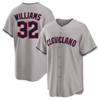 Johmsee C.Guardians #32 Gavin Williams Player Gray Game Home Stitched Jerseys