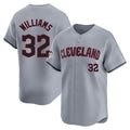 Johmsee C.Guardians #32 Gavin Williams Player Gray Road Limited Home Game Stitched Jerseys