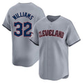 Johmsee C.Guardians #32 Gavin Williams Player Gray Road Limited Home Stitched Jerseys