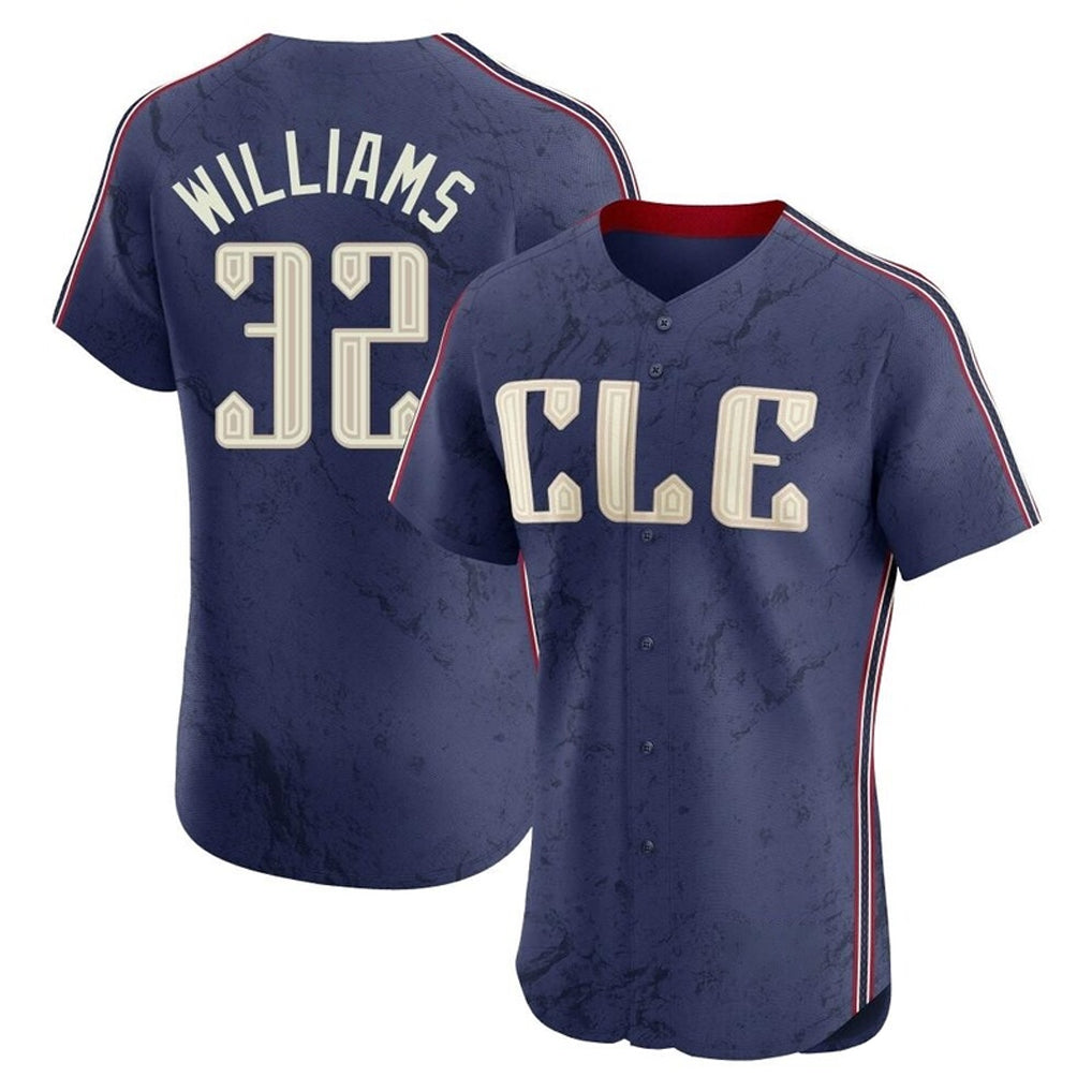 Johmsee C.Guardians #32 Gavin Williams Player Navy City Connect Limited Elite Home Stitched Jerseys