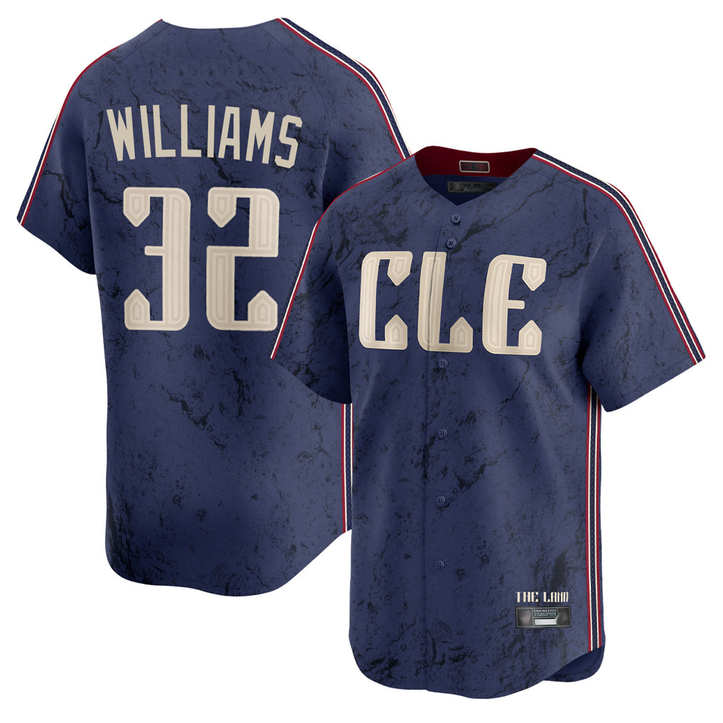 Johmsee C.Guardians #32 Gavin Williams Player Navy City Connect Limited Home Stitched Jerseys