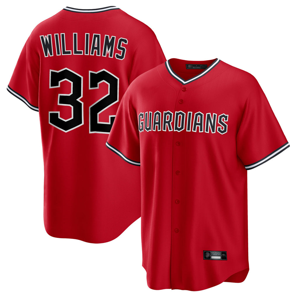 Johmsee C.Guardians #32 Gavin Williams Player Red Limited Home Stitched Jerseys
