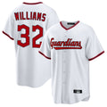 Johmsee C.Guardians #32 Gavin Williams Player White Game Home Stitched Jerseys