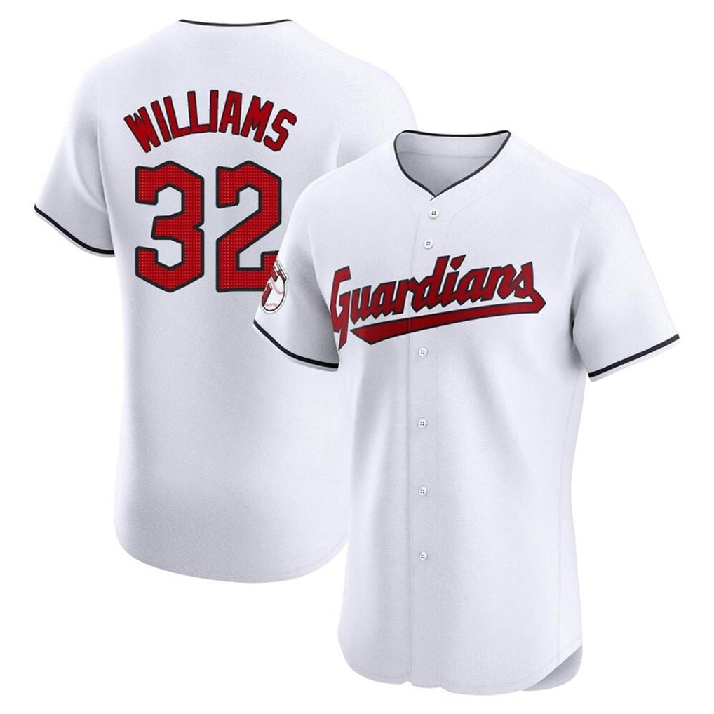 Johmsee C.Guardians #32 Gavin Williams Player White Limited Elite Home Stitched Jerseys