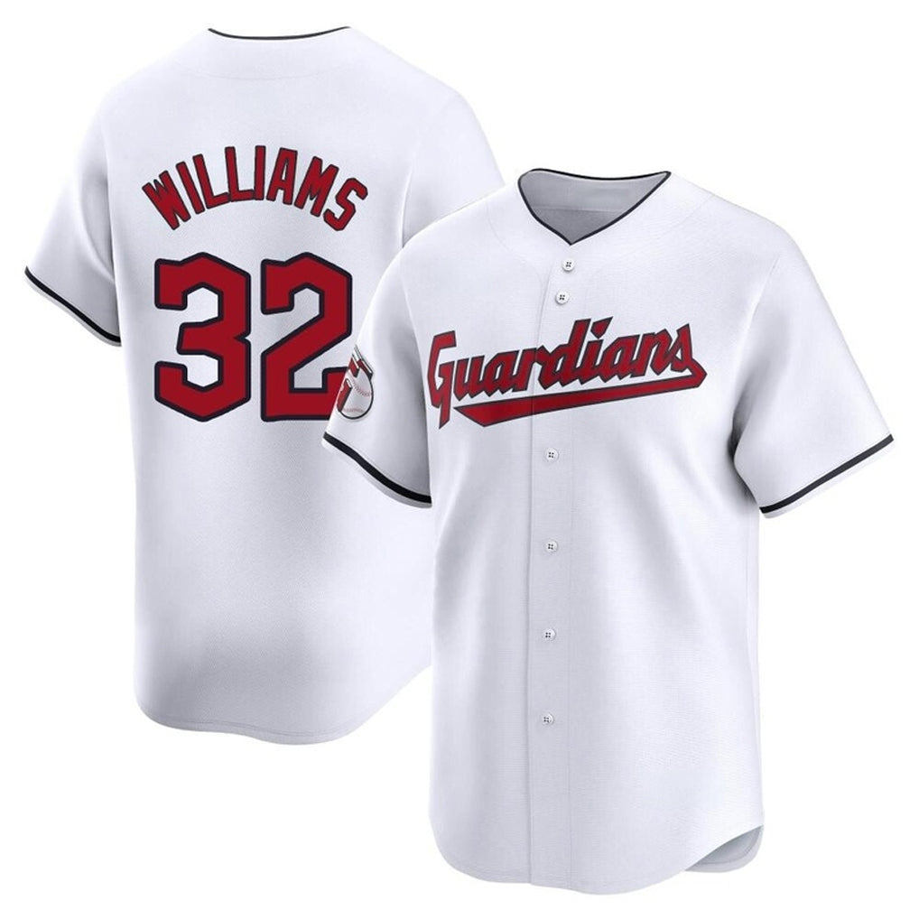 Johmsee C.Guardians #32 Gavin Williams Player White Limited Home Stitched Jerseys