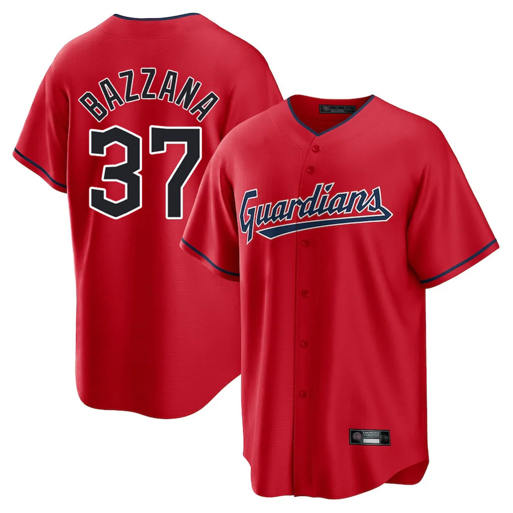 Johmsee C.Guardians #37 Travis Bazzana Player Red Home Game Stitched Jerseys
