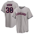 Johmsee C.Guardians #38 Steven Kwan Player Gray Game Home Stitched Jerseys