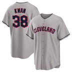 Johmsee C.Guardians #38 Steven Kwan Player Gray Game Home Stitched Jerseys