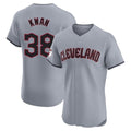 Johmsee C.Guardians #38 Steven Kwan Player Gray Road Limited Elite Home Stitched Jerseys