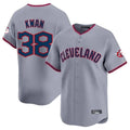 Johmsee C.Guardians #38 Steven Kwan Player Gray Road Limited Home Game Stitched Jerseys