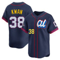 Johmsee C.Guardians #38 Steven Kwan Player Navy American League All-Star Edition Limited Home Stitched Jerseys