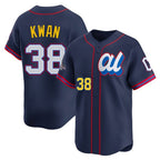 Johmsee C.Guardians #38 Steven Kwan Player Navy American League All-Star Edition Limited Home Stitched Jerseys