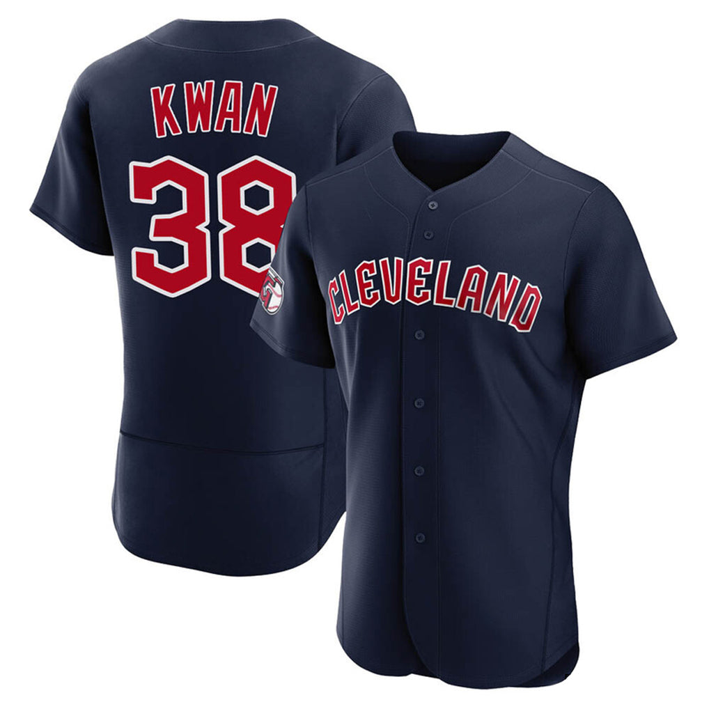 Johmsee C.Guardians #38 Steven Kwan Player Navy Limited Elite Home Stitched Jerseys