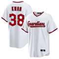 Johmsee C.Guardians #38 Steven Kwan Player White Game Home Stitched Jerseys