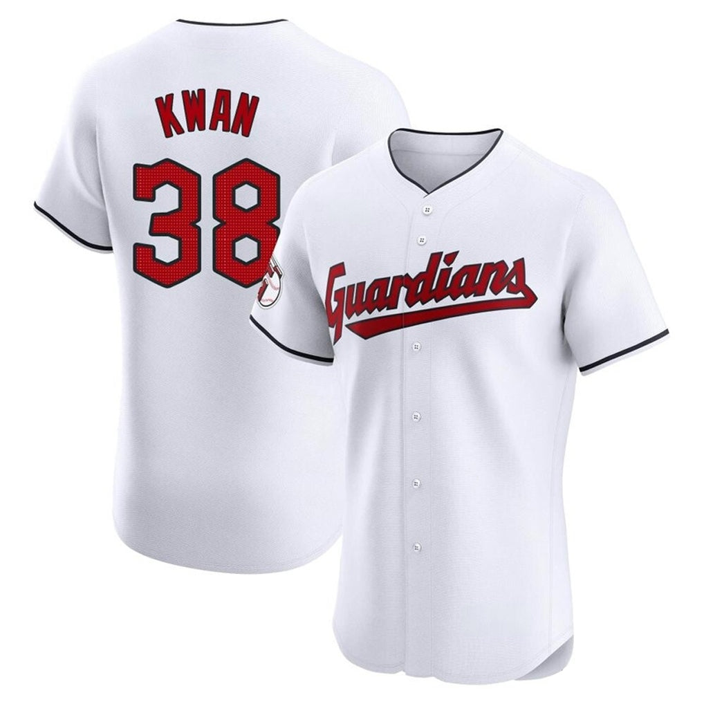 Johmsee C.Guardians #38 Steven Kwan Player White Limited Elite Home Stitched Jerseys