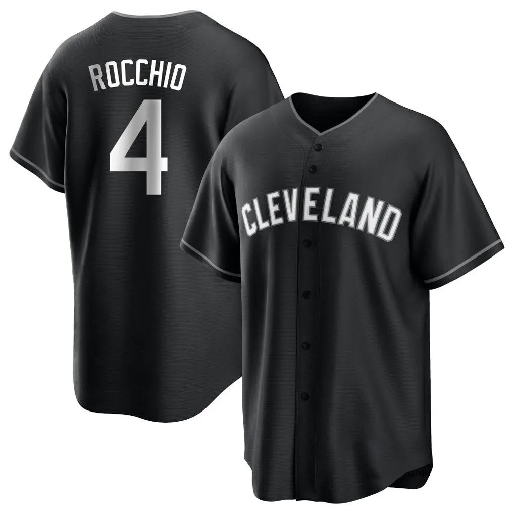 Johmsee C.Guardians #4 Brayan Rocchio Player Black Home Game Stitched Jerseys