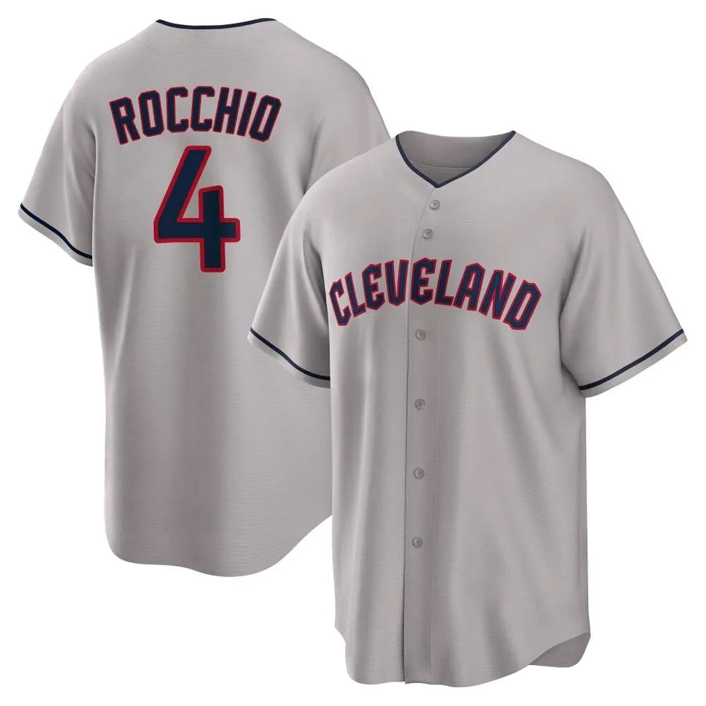Johmsee C.Guardians #4 Brayan Rocchio Player Gray Game Home Stitched Jerseys