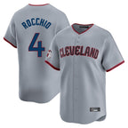 Johmsee C.Guardians #4 Brayan Rocchio Player Gray Road Limited Home Game Stitched Jerseys