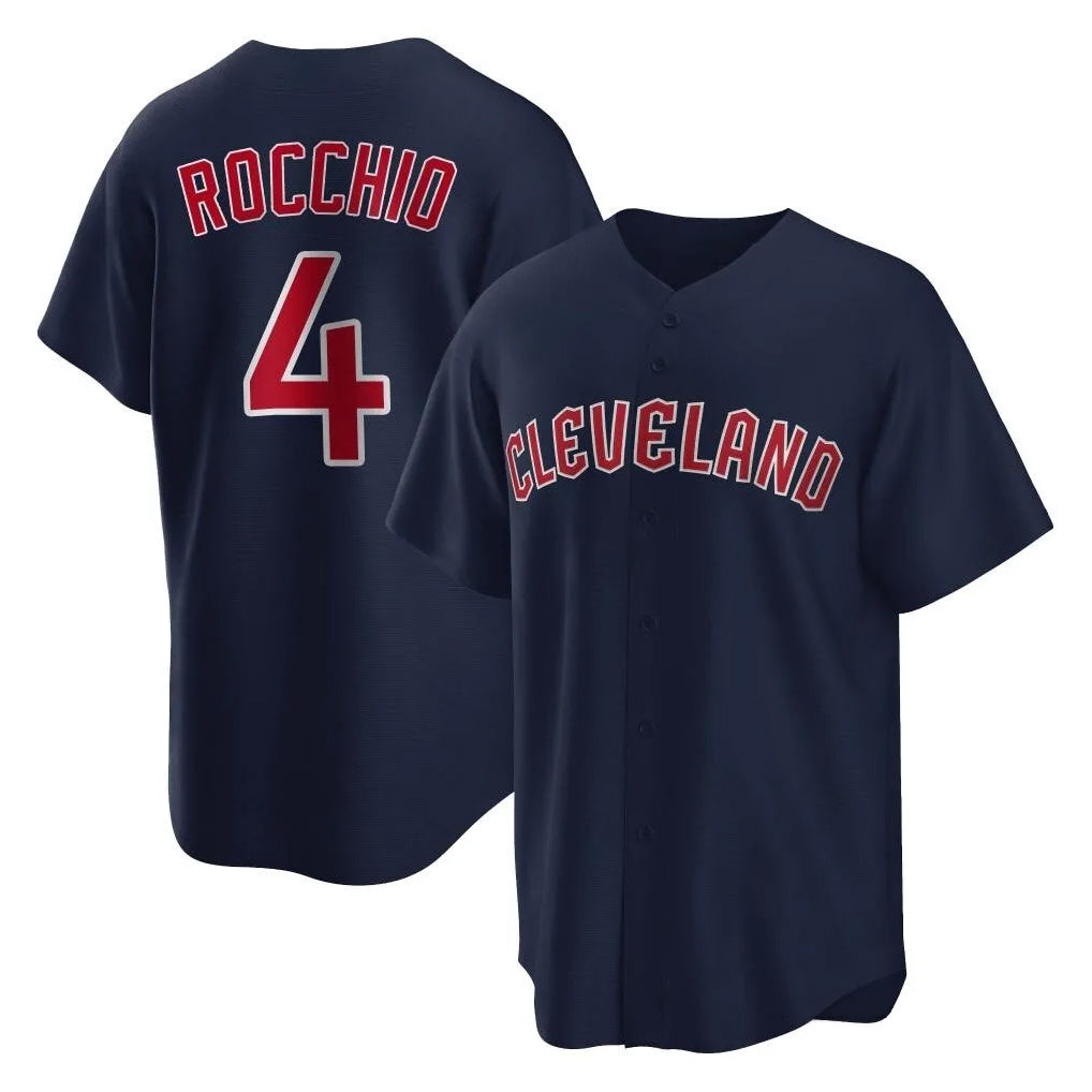 Johmsee C.Guardians #4 Brayan Rocchio Player Navy Game Home Stitched Jerseys