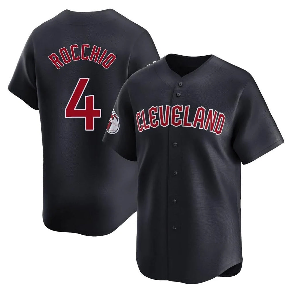 Johmsee C.Guardians #4 Brayan Rocchio Player Navy Limited Home Game Stitched Jerseys