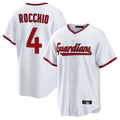 Johmsee C.Guardians #4 Brayan Rocchio Player White Game Home Stitched Jerseys