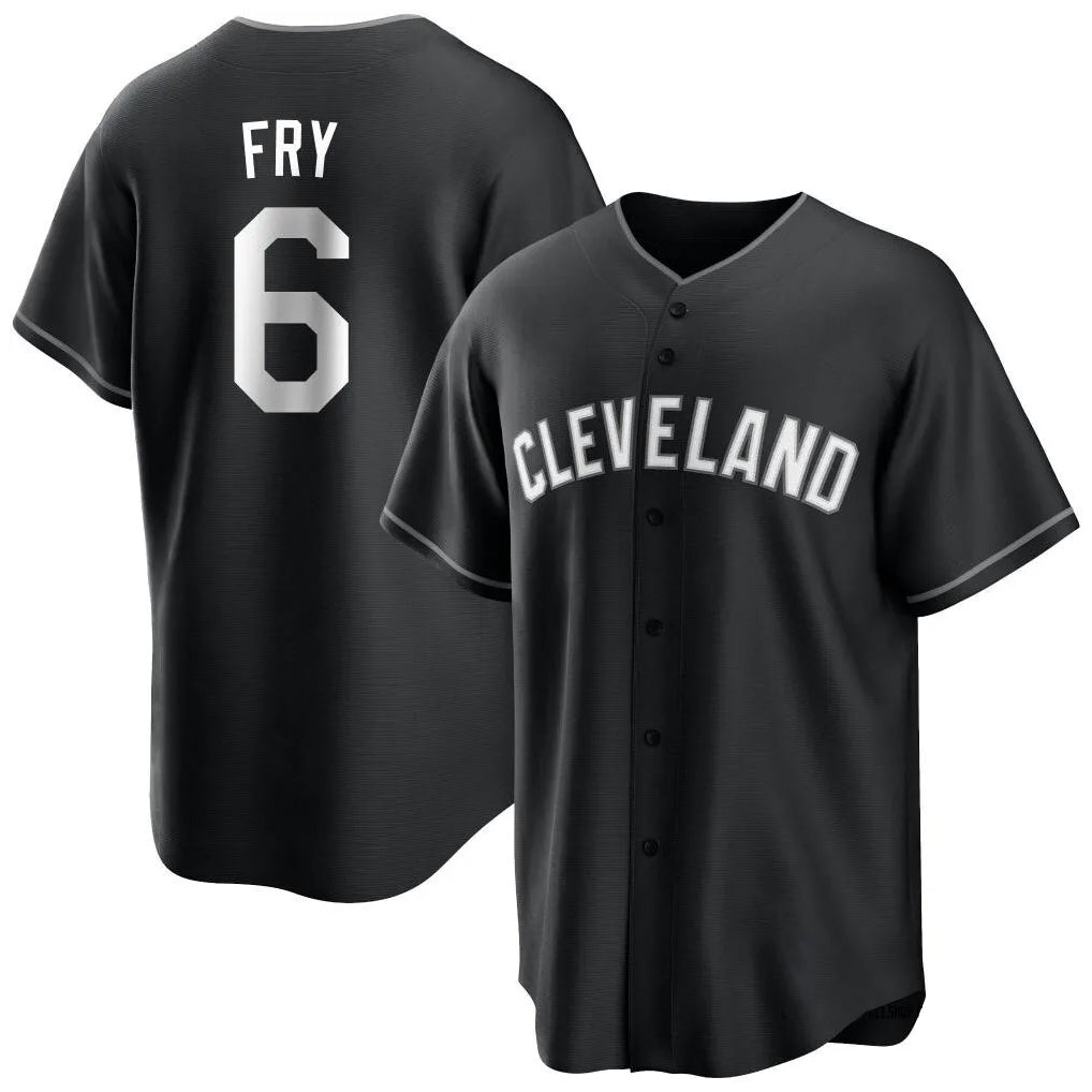 Johmsee C.Guardians #6 David Fry Player Black Home Game Stitched Jerseys