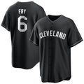 Johmsee C.Guardians #6 David Fry Player Black Home Game Stitched Jerseys