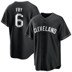 Johmsee C.Guardians #6 David Fry Player Black Home Game Stitched Jerseys