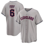 Johmsee C.Guardians #6 David Fry Player Gray Game Home Stitched Jerseys