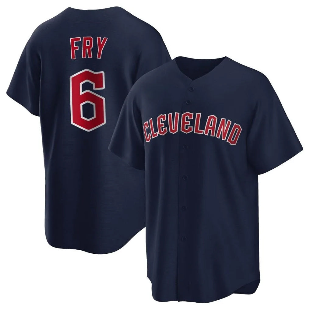 Johmsee C.Guardians #6 David Fry Player Navy Game Home Stitched Jerseys
