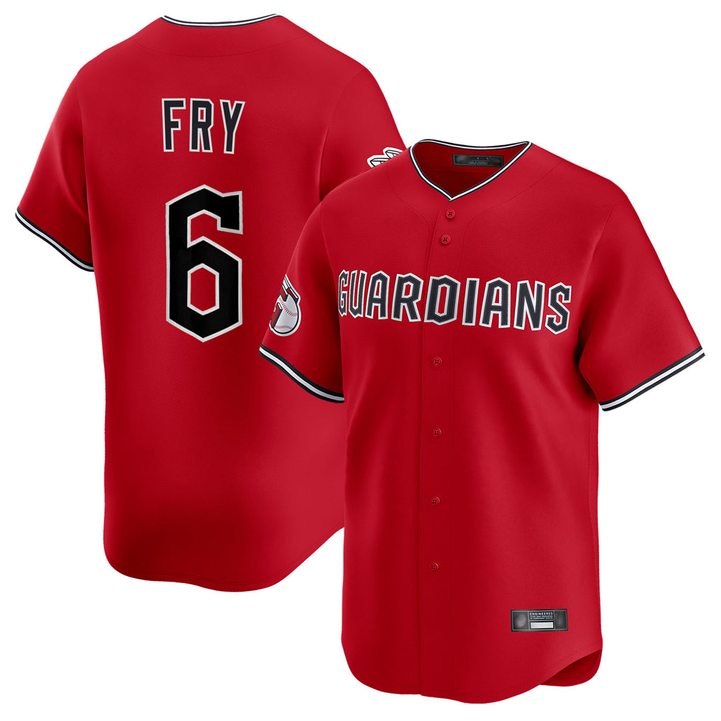 Johmsee C.Guardians #6 David Fry Player Red Limited Home Stitched Jerseys