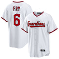 Johmsee C.Guardians #6 David Fry Player White Game Home Stitched Jerseys